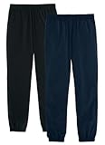 [グリマー] ロングパンツ ドライ ストレッチ ジョガーパンツ 00371-SAJ 2枚組 ブラック/ネイビー L
