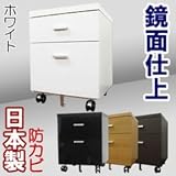 家具工場直販 鏡面仕上げ仕様 チェスト （単品/ホワイト） 日本製 キャスター付き 引出し ワゴン サイドワゴン サイドテーブル キャビネット 家具ファクトリー (ホワイト【鏡面仕上げ・単色】)