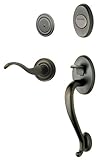 Baldwin 85315.112.RFD Logan Sectional Trim Right Hand Dummy Handleset with Wave Lever, Venetian Bron
