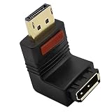 オーディオファン ディスプレイポート DP 変換 アップアングル 90 度 DisplayPort オス - メス拡張アダプタ 方向変換コネクタ