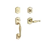 Baldwin scwesxdecrtar003 Reserve Single円柱Handleset Westcliff X Decorative with Traditionalアーチローズin L