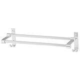 Kesoto タオルバー　バスルーム　壁掛け　ダブルタオルレール　ホルダーバー　フック付き　全4サイズ選べ - 40cm