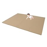 大阪熊 シームレスプレイマット 200×140 収納しやすい 厚手 折りたたみ ノンホルム 抗菌 防水 防音 床暖房対応 マット ベビーマッ