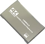 キャプチャーボード 4K USB3.0 HDMIパススルー、ゲームライブ録画、ビデオ録画 ライブ配信用キャプチャーデバイス ビデオキャプチャカード ループアウト、 Windows/Linux/Mac OS、PS4/Xbox One/Nintendo Switch/Wii U対応 ゲーム配信 テレワーク Web会議 USB3.0ケーブル1本付き