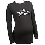 It's Not Over 'til The Fat Lady Screams LONG SLEEVE Maternity Black T-shirt by Nappy Head