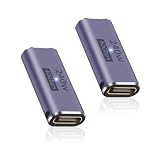 FineGood USB C 中継アダプタ USB Type C 変換 アダプタ メス to メス USB Type C 延長アダプタ 【 240W/5A 急速充電 と 40Gbps 高速データ転送 と 8K@60Hz映像出力】Type C 延長コネクタ 2個 LEDライト付き 対応 Thunderbolt 4/3、MacBook Pro/Air、USB-C HUBデバイスに対応