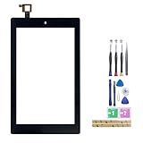 Jinyan タッチスクリーン交換キット、タッチデジタイザー、ガラスアセンブリ修理部品 for Ama-zon Kin-dle fire HD7 HD 7 2017 7.0 黒