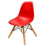 イームズキッズチェア(肘なし)樹脂レッド【リプロダクト品】