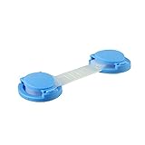 Asentech 10個組 3Mテープ食器棚 / 冷蔵庫 / 引き出し多目的ロック 赤ちゃんの安全ロック (ブルー)
