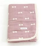 【HanzamCocoa】国産Hanzam Cocoa（ハンザムココア） 6重ガーゼケット 6重 タオルガーゼ ブランケット ひざ掛け ギフト 出産祝いおなかけっとリボン柄 ニンフィア クォーターサイ