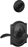 Schlage Lock Company F59ACC622CAMRH Accent Right Handed Interior Pack Lever Set with Single C, Matte