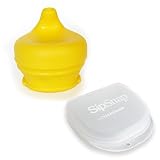 SipSnap こぼれないシリコンコップカバーTOT 1個+キャリーケース (イエロー) [並行輸入品]