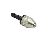 In-tool-home 1/4 Inch Keyless Drill Chuck Quick Change Adapter Converter Hex Shank Silver [並行輸入品]