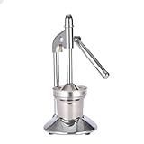 ジューサー 手動フルーツしぼり 業務用 家庭用 ハンドジューサー フレッシュジュース 果汁生搾り器 カップ付 果汁絞り器 多機能 レモンしぼり ジュース絞り器 (シルバー)