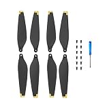 For dji mini3 プロペラ 低ノイズ DJI Mini 3 用 プロペラ 耐久性 DJI Mini 3 専用 プロペラ 交換用 安定 高張力 耐食性 軽量 2ペア PC素材 ドライバー付き ドローン アクセサリー (ゴールド・トリム)