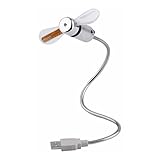 Mini USB柔軟な時間クロックファンwith LED Light for PC/ノートパソコン/パワーバンク