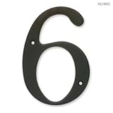 6インチ素朴な数: 6フラットブラック家番号