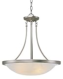 Trans Globe Lighting PL-6212 BN 3-Light Flush-Mount, Brushed Nickel [並行輸入品]