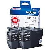 （まとめ）ブラザー インクカートリッジ ブラックLC3111BK-2PK 1箱(2個) 【×3セット】 ds-2123867