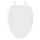 Bemis 1570slow 000 Slow Close Lift Offフリップキャップ細長い閉じたフロントトイレシート、ホワイト