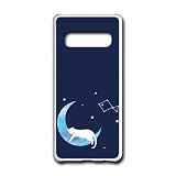 Galaxy S10 専用 スマホケース カバー 猫と月【デザインD】 RB-928D ギャラクシー