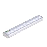 LEDセンサーライト Astarye マグネット 省エネ 貼り付け 電池式 昼光色 人感 10灯 玄関 防犯 ワイヤレス 懐中電灯