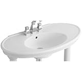 Vanity洗面台、39 3 / 8 " x 20 7 / 8インチ、オーバーフロー、蛇口3穴