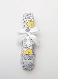 Baby Laundry Patterned Baby Blanket for Boys Girls - Gray Yellow Floral/Gray Swirl Cuddle (13x18) by