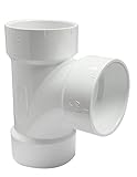Canplas 192153 PVC DWV Sanitary Tee, 3-Inch, White by Canplas