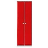 アルファタカバ ロングコートもしっかり収納キュアセレクトシリーズ 60cm幅ワードロープレッド取っ手ハートピンク