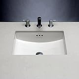 Rectangle Ceramic Undermount Bathroom Sink with Overflow Sink Finish: White [並行輸入品]
