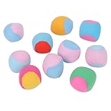 ピュアシーク くっつくボール カラーマリンボール 的あて マジックホバーボール 10個 柔らかい 室内 セット おもちゃ マジックテープ
