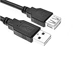 リタプロショップ® USB2.0 延長ケーブル Aオス-Aメス 1.5m ブラック タイプA type-A 延長 ケーブル