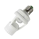 mecoco 人感センサー付き 延長アダプタ 誘導赤外線モーションセンサーバルブアダプタLEDランプベース プラグ ライトソケットLED電球 白熱灯 省エネランプ 電飾 360度プラグ