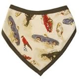Powell Craft 100% Cotton Vintage Racing Car Design Baby Bib by Powell Craft