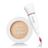 【特別セット】レブロン スキンライト プレスト パウダー N ブラシ キット 101 ライト ベージュ LIGHT BEIGE ワンランク明るい色白肌 フェイスパウダー 日本製 SPF25 PA++ ミラー、ブラシ付き 10g