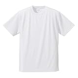 [ユナイテッドアスレ] ドライ Tシャツ メンズ レディース キッズ 半袖T 半袖 無地 メッシュ 速乾 スポーツ 大人用 4.1onz(オンス) 5900 (ホワイト, M)