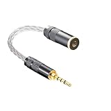 ipovoq 4.4 mm 2.5 mm 変換 ケーブル 2.5 mm to 4.4 mm バランス ケーブル 単結晶銅 10CM バランス 2.5 4.4 変換 コード オーディオ ケーブル 4.4mm メス 2.5mm オス (4.4mm メス 2.5mm 4極)