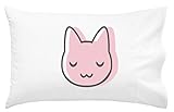 Oh, Susannah Pink Cat Toddler Size Pillowcase (1 Pillow Cover 14 x 20.5 Inches) by Oh, Susannah