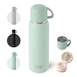 BOTTLE  水筒 1リットル コップタイプ 2ウェイボトル 真空断熱 ステンレス ボトル 保温 保冷 マグボトル 2way