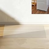 AeiLa 冷蔵庫 マット キズ防止 凹み防止 床保護シート Lサイズ 70×75cm 〜600Lクラス 厚さ2mm 無色 透明 冷蔵庫 耐