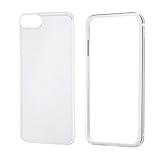 レイ・アウト iPhone 8/7用 アルミバンパー+背面パネル(クリア/シルバー) RT-P...
