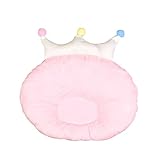 Ymgot 赤ちゃん 枕 新生児 ベビー 王冠 枕 ドーナツ型 向き癖 絶壁防止 (ピンク)