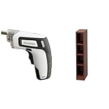 『電動ドライバー 充電式 RD110-W ホワイト』と『ラック スペースフィット 幅15×奥行29×高さ90cm ウォールナット S-SFR9015』のセット