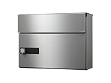 【KS-MB35S-LK-S】　ナスタ　ポスト　W386×H300／前入前出／防滴タイプ　可変ダイヤル錠　ステンレスヘアーライン