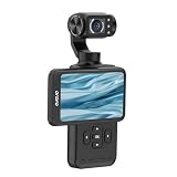 Ordro M5 最新型 5K ジンバルカメラ ハンドヘルドビデオカメラ Vlogカメラ 3.5インチ回転タッチスクリーン 3軸手ブレ補正 IRナイトビジョン WDR 顔追跡 120度広角 長時間バッテリー [Ordro公式] (黒)