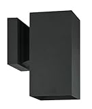 Sunset Lighting F6891-31 Architectural - One Light Square Outdoor Wall Mount, Black Finish [並行輸入品]