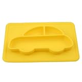 Honel お食事マット ランチョンマット ランチプレート シリコン 離乳食 ベビー食器 幼児 赤ちゃん 子供 キッズ 滑り止め イエロー