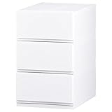 リブウェル(Livewell) 日本製 彩 -Irodori- チェスト 簡易組み立て式 (オールホワイト, 35cm幅 3段)