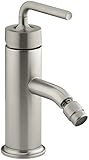KOHLER K-14434-4A-BN Purist Horizontal Swivel Spray Aerator Bidet Faucet with Straight Design Handle